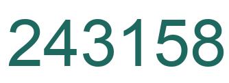 Número 243158 imagen verde