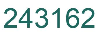 Number 243162 green image