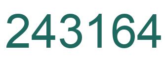 Number 243164 green image