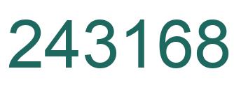 Number 243168 green image