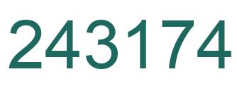 Number 243174 green image