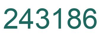 Number 243186 green image