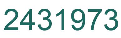 Number 2431973 green image