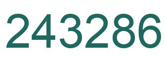 Number 243286 green image