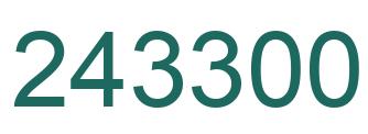 Number 243300 green image