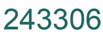 Number 243306 green image