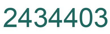 Number 2434403 green image