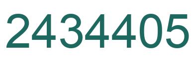 Number 2434405 green image