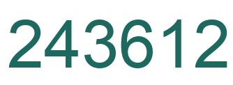 Number 243612 green image