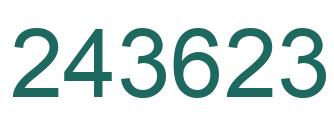 Number 243623 green image