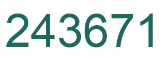Number 243671 green image