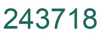 Number 243718 green image