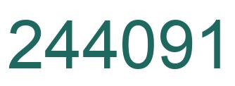 Number 244091 green image