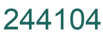 Number 244104 green image