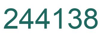 Number 244138 green image