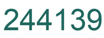 Number 244139 green image