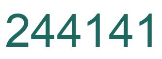 Number 244141 green image