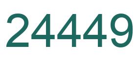 Zahl 24449 grün bild