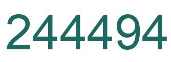 Number 244494 green image