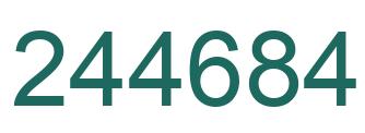 Number 244684 green image
