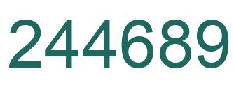 Number 244689 green image