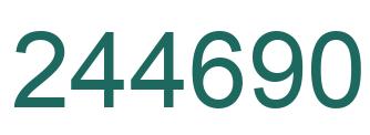 Number 244690 green image