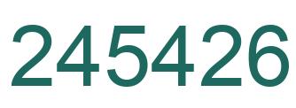 Number 245426 green image