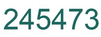 Number 245473 green image