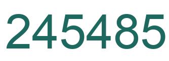 Number 245485 green image