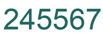 Número 245567 imagen verde