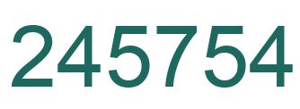 Number 245754 green image