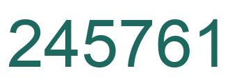 Number 245761 green image