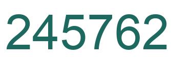 Number 245762 green image