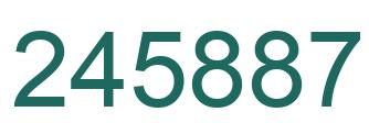 Number 245887 green image