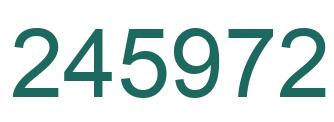 Number 245972 green image