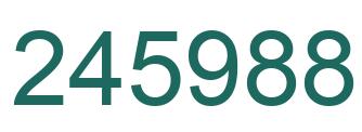 Number 245988 green image