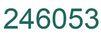 Number 246053 green image