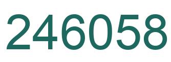 Number 246058 green image