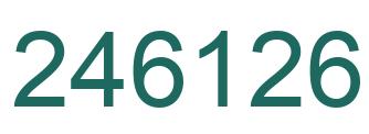 Number 246126 green image