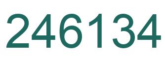 Number 246134 green image