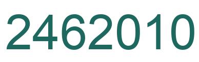 Number 2462010 green image