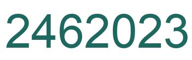 Number 2462023 green image