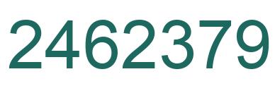 Number 2462379 green image