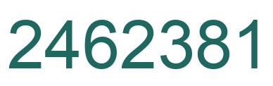 Number 2462381 green image