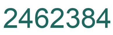 Number 2462384 green image