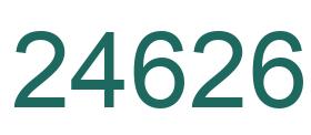 Number 24626 green image