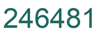 Number 246481 green image