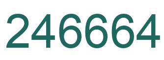 Number 246664 green image