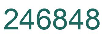 Number 246848 green image