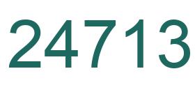 Number 24713 green image